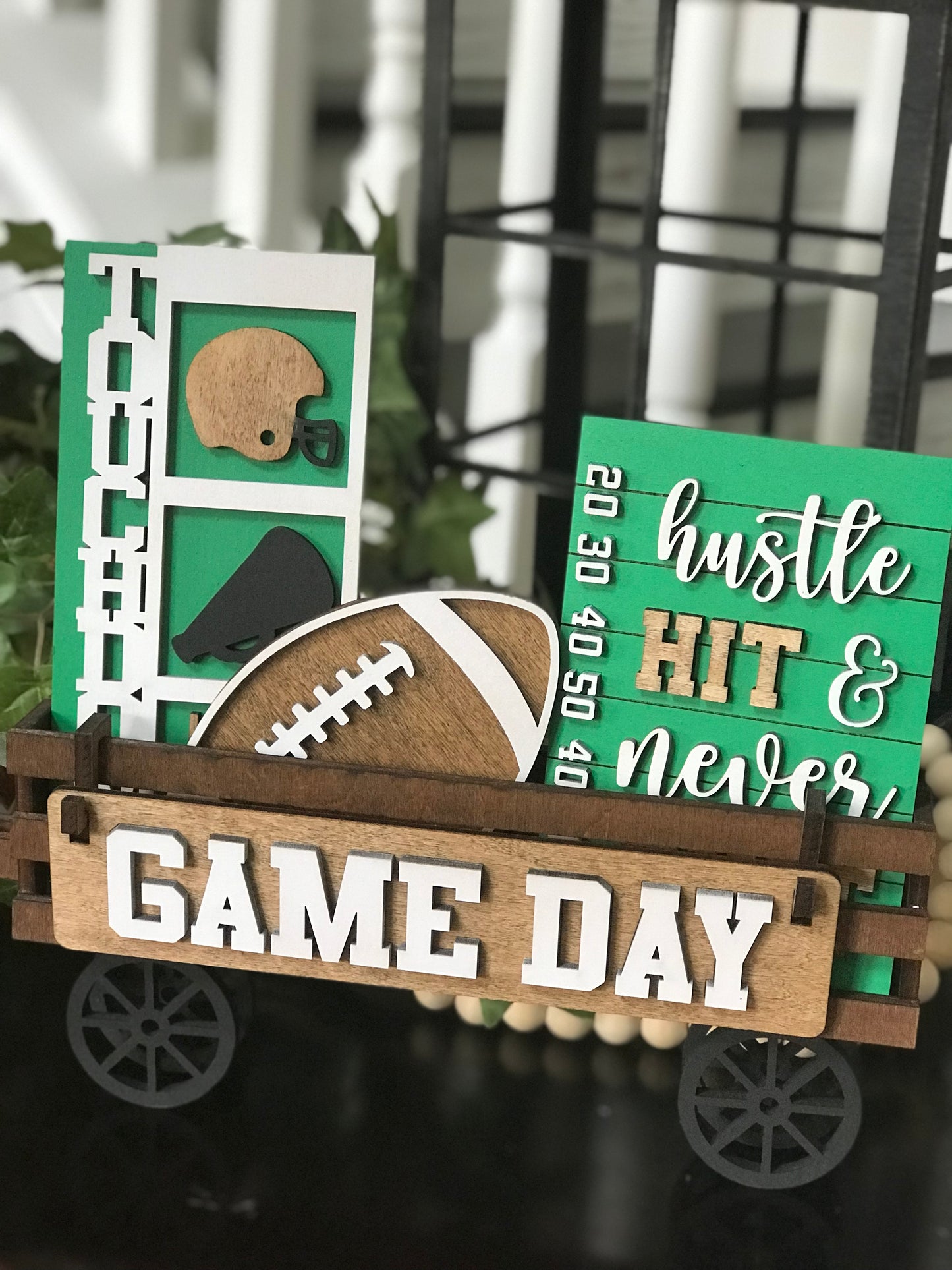 Game Day - Football Interchangeable Set for Wagon/Crate/Raised Shelf