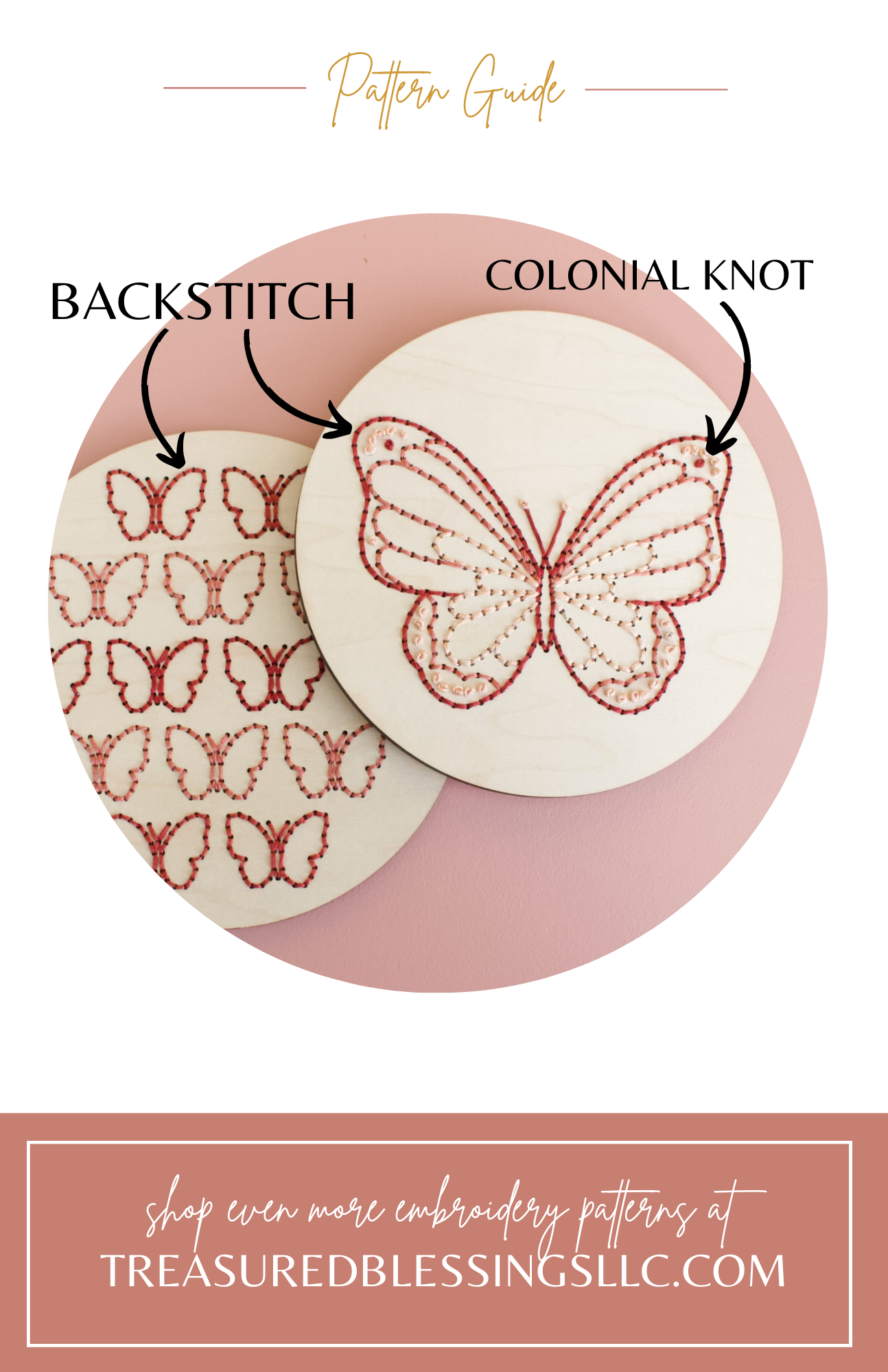 Wood Embroidery Kit - Butterfly
