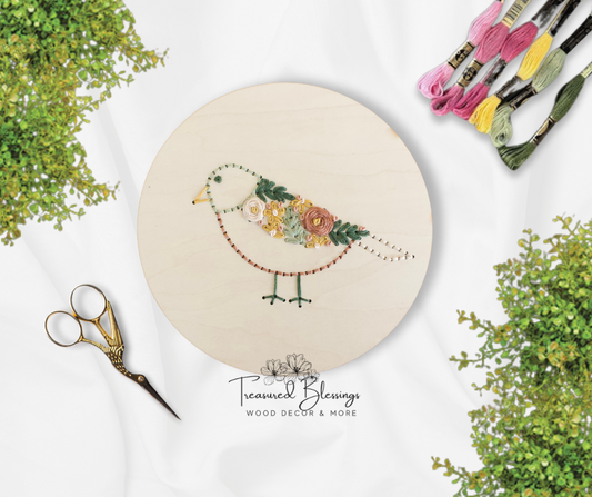 Wood Embroidery Kit - Bird