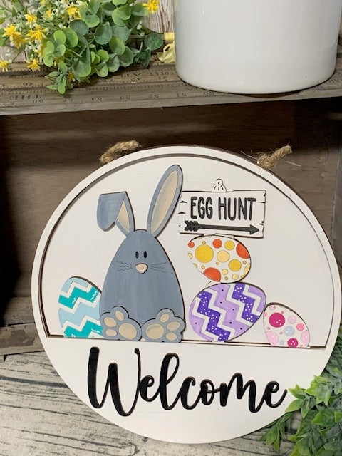 Egg Hunt Insert - Round Interchangeable Door Hanger