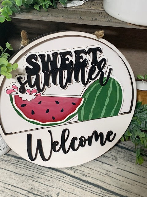 Sweet Summer Insert - Round Interchangeable Door Hanger