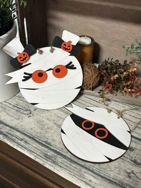 Mummy Boy & Girl Ornament
