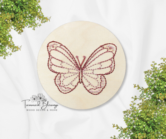 Wood Embroidery Kit - Butterfly