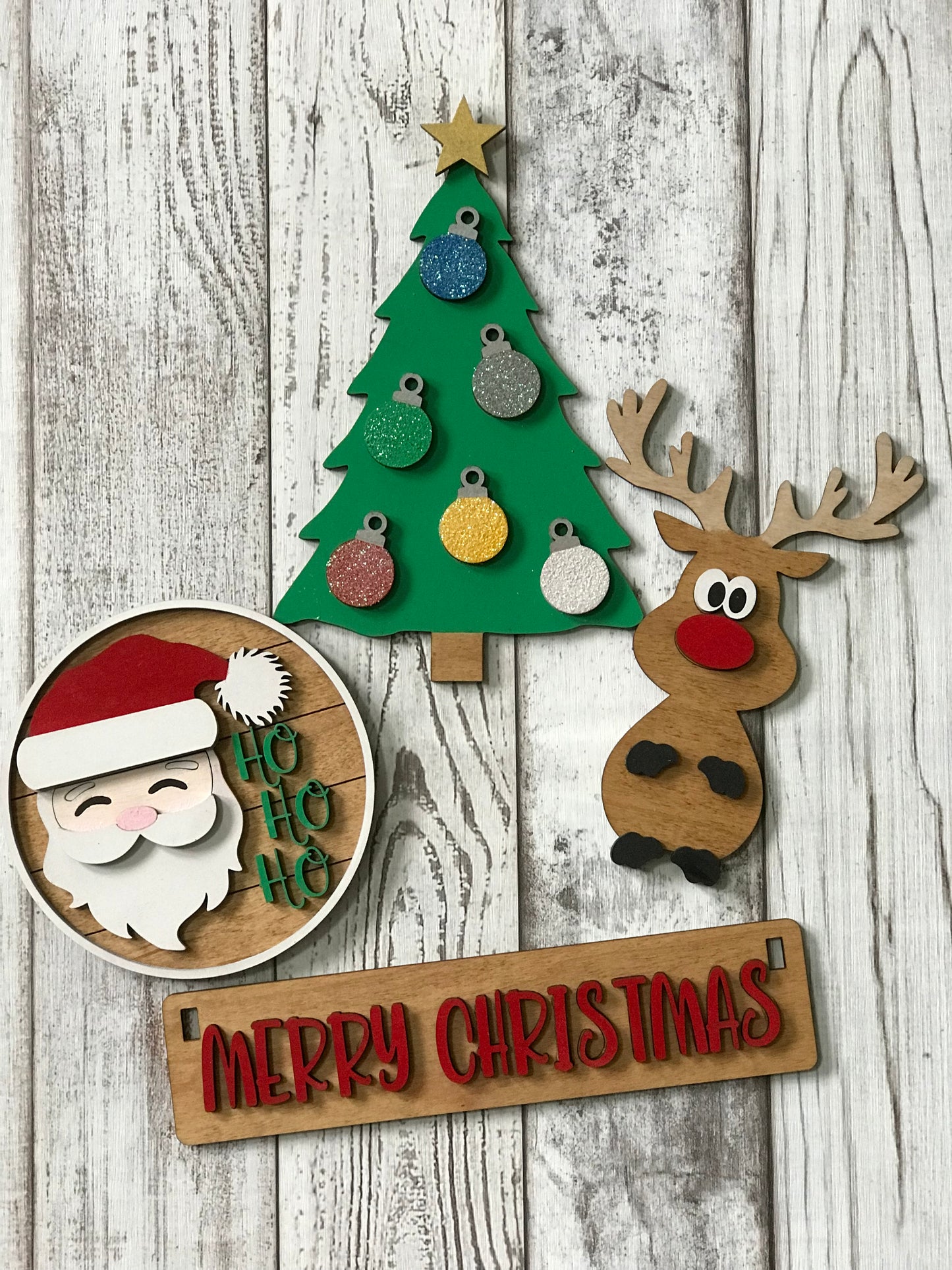 Santa Interchangeable Set for Wagon/Crate/Raised Shelf