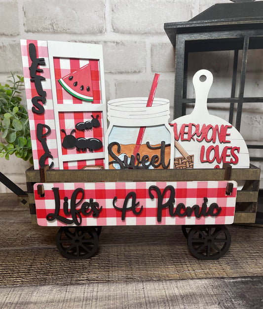 Life's a Picnic Interchangeable Set for Wagon/Crate/Raised Shelf