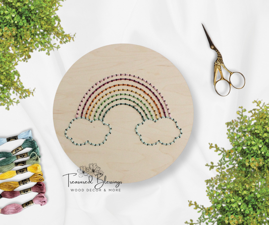 Wood Embroidery - Beginner Rainbow