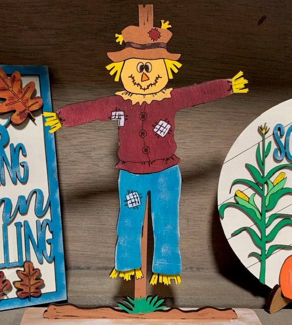 Hello Fall Scarecrow Interchangeable Set for Wagon/Crate/Raised Shelf