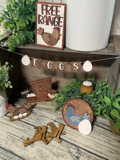 The Chicken Coop Tiered Tray Set