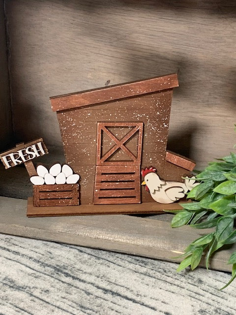 The Chicken Coop Tiered Tray Set
