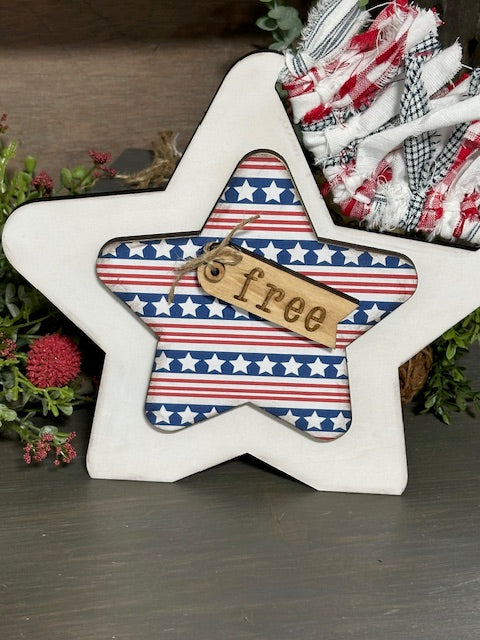 Patriotic Star Shelf Sitter