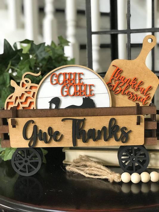 Thanksgiving Interchangeable Set for Wagon/Crate/Raised Shelf