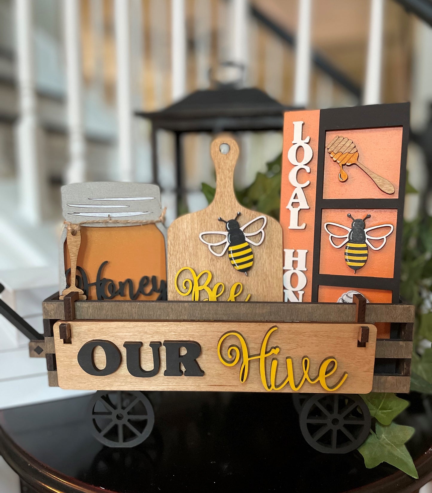 Honey Bee Interchangeable Set for Wagon/Crate/Raised Shelf