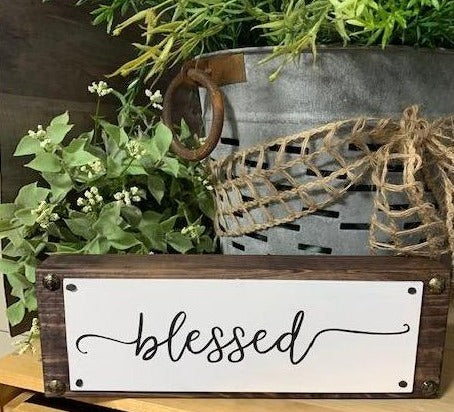 Layered Wood Sign - Blessed