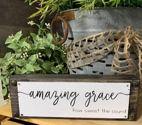 Layered Wood Sign - Amazing Grace How Sweet the Sound