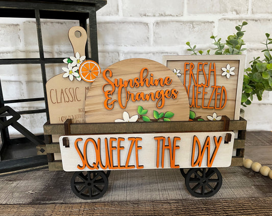 Orange Blossoms Interchangeable Set for Wagon/Crate/Raised Shelf