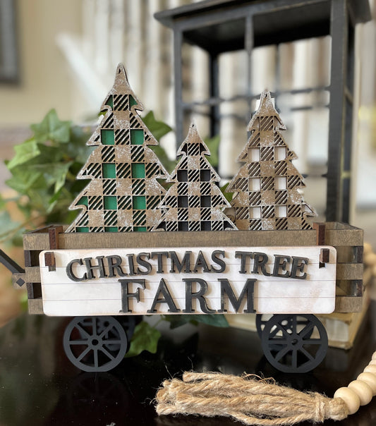 Christmas Tree Farm Interchangeable Set for Wagon/Crate/Raised Shelf