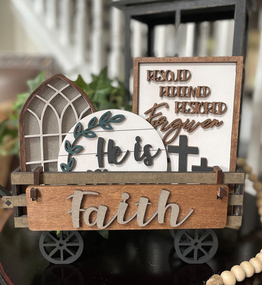 He Is Risen Interchangeable Set for Wagon/Crate/Raised Shelf