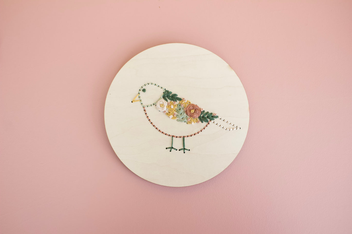 Wood Embroidery Kit - Bird